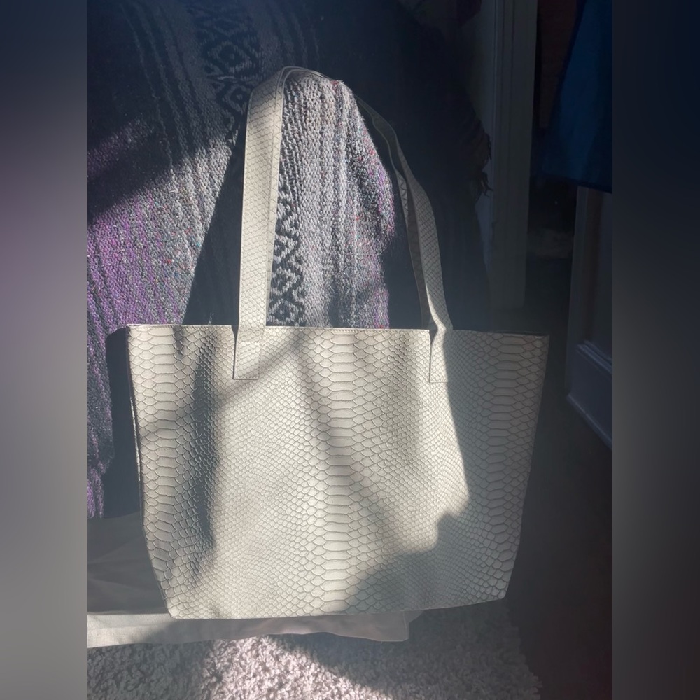 Bloomingdale’s Faux Snake Tote Bag